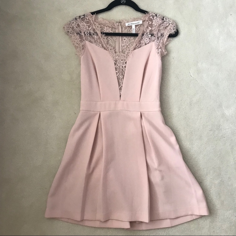 Baby pink lace dress